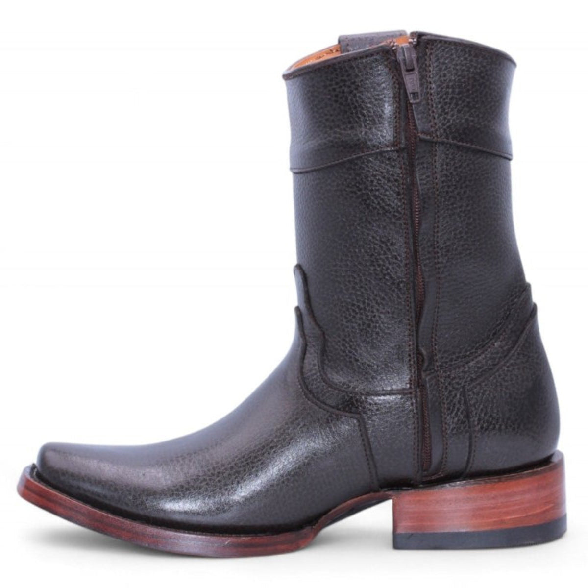 Botas de Piel Floter Punta Dubai Cuadrada Para Hombre Color Chocolate - Hooch Boots - Hooch