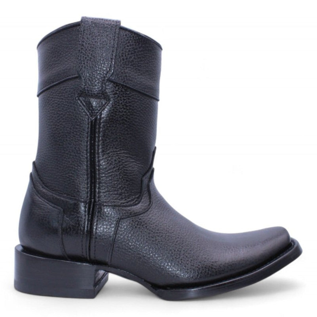 Botas de Piel Floter Punta Dubai Cuadrada Para Hombre Color Negro - Hooch Boots - Hooch