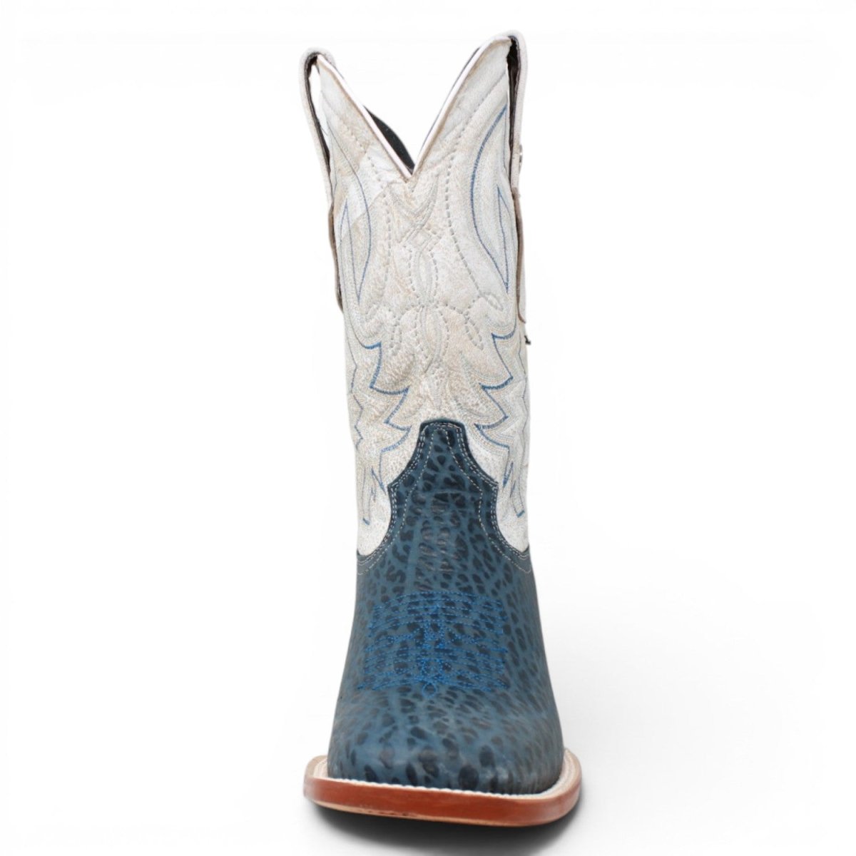 Botas de Piel Original Punta Cuadrada Color Azul - Tanner Mark Boots - Tanner Mark Boots