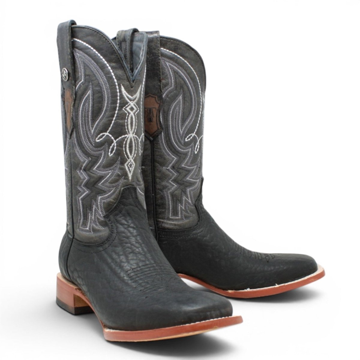 Botas de Piel Original Punta Cuadrada Color Negro - Tanner Mark Boots - Tanner Mark Boots