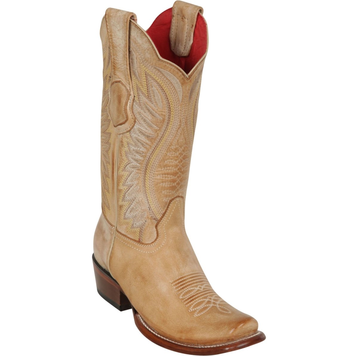 Botas Altas de Piel Original Punta Recortada Para Dama Color Nuez - Los Altos Boots