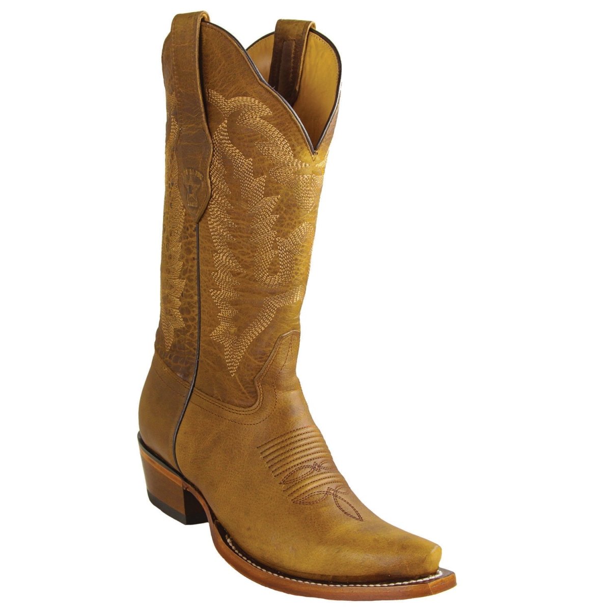 Botas de Piel Original Punta Recortada Para Dama Rage Color Miel - Los Altos Boots main image 0