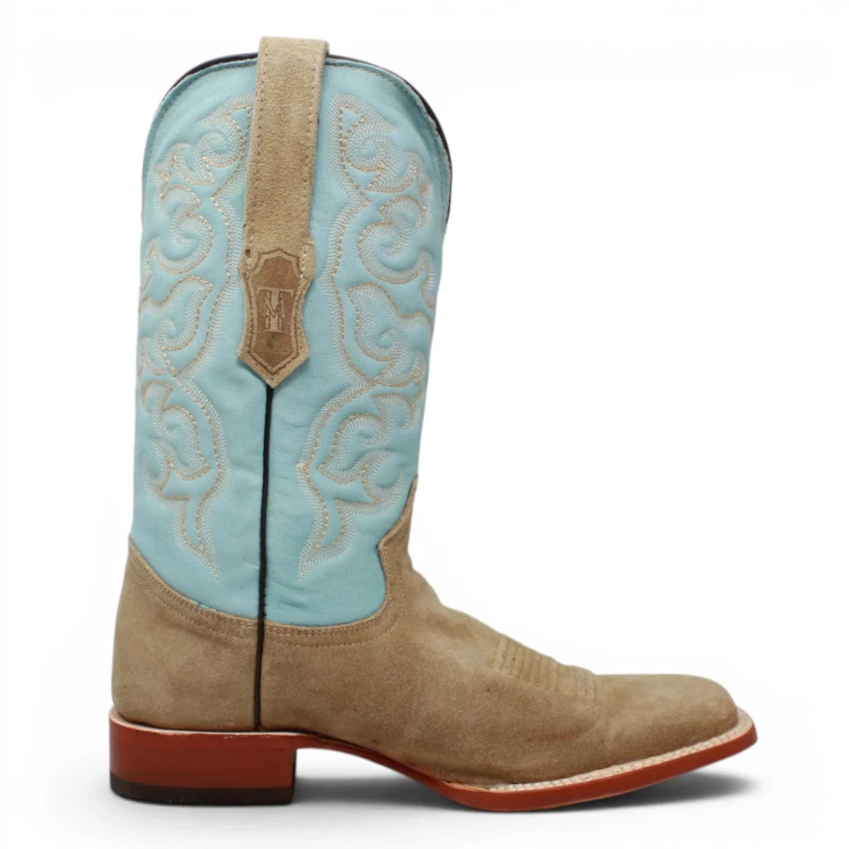 Botas de Piel Original Ruff Out Punta Cuadrada Color Arena - Tanner Mark Boots - Tanner Mark Boots