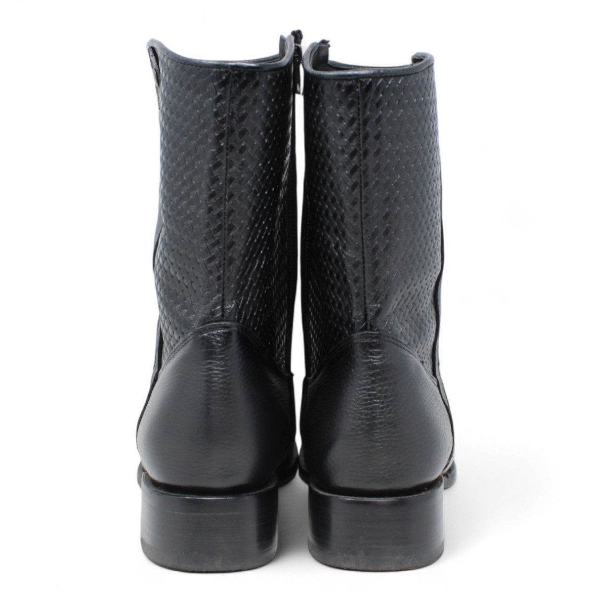 Botas de Piel Punta Dubai Cuadrada Para Hombre Color Negro con Cierre - LC261 - La Carreta