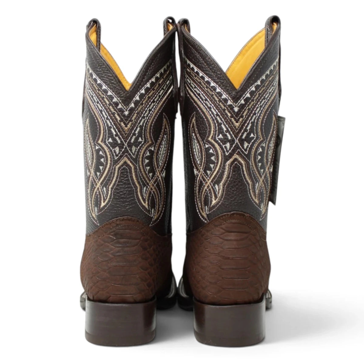 Botas de Piton Grabado Punta Rodeo Cuadrada - La Carreta - La Carreta