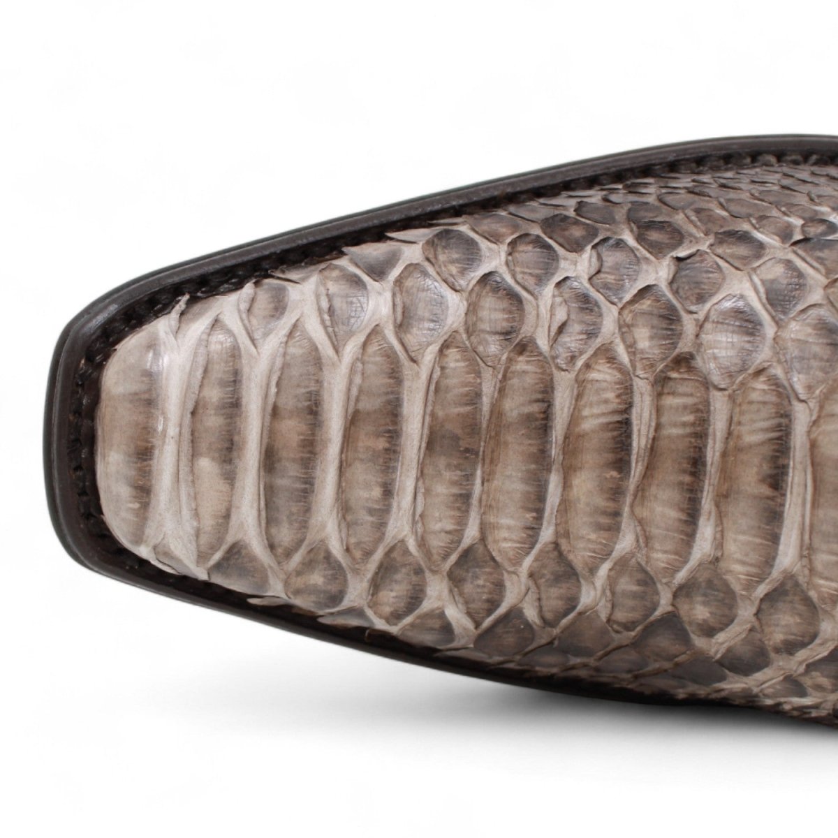 Botas de Piton Original Punta Europea Color Cafe Rustico - Los Altos Boots - Los Altos Boots