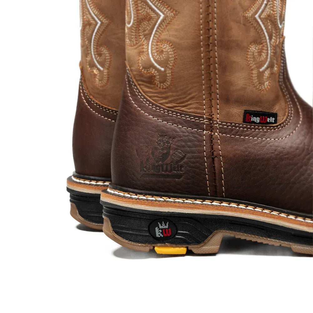 Botas de Trabajo 11" Horma Cuadrada Color Cafe - King Welt - King Welt