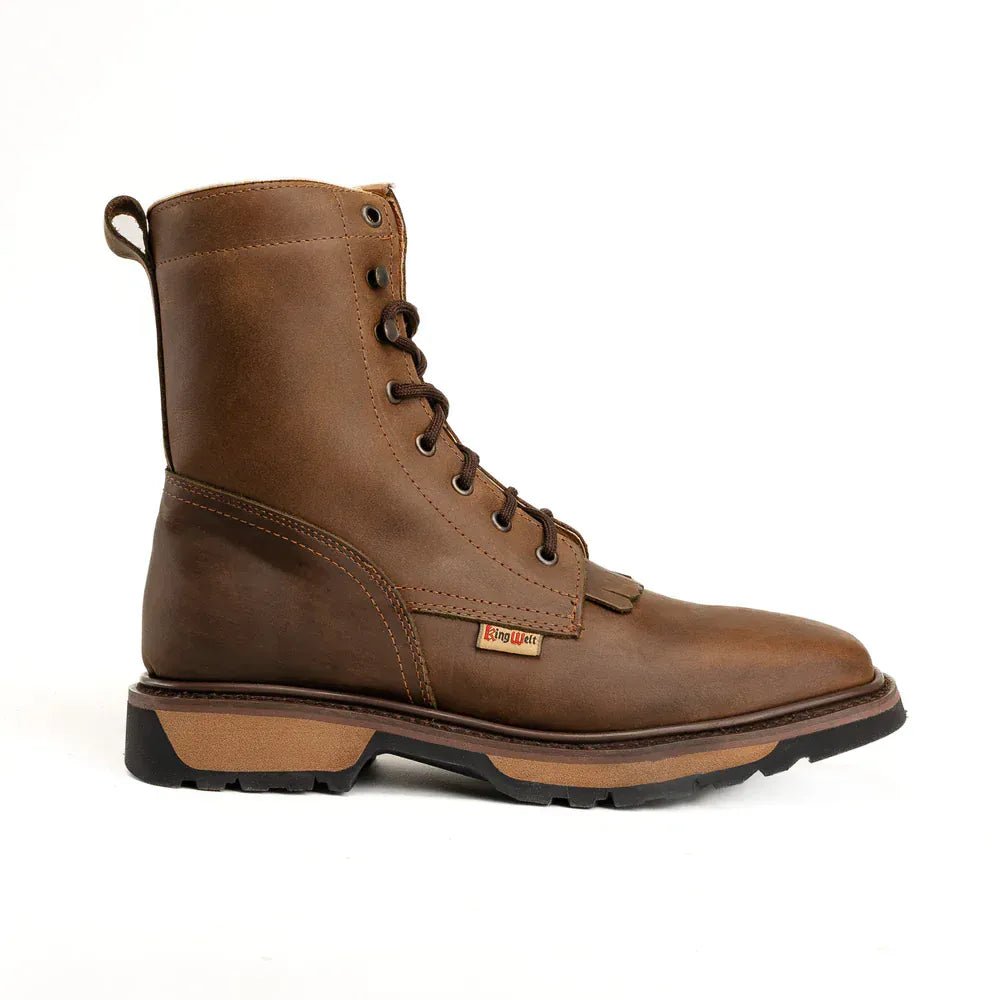 Botas de Trabajo con Agujeta Buffalo 8" Suela Doble Densidad Color Café Papaya - King Welt - King Welt