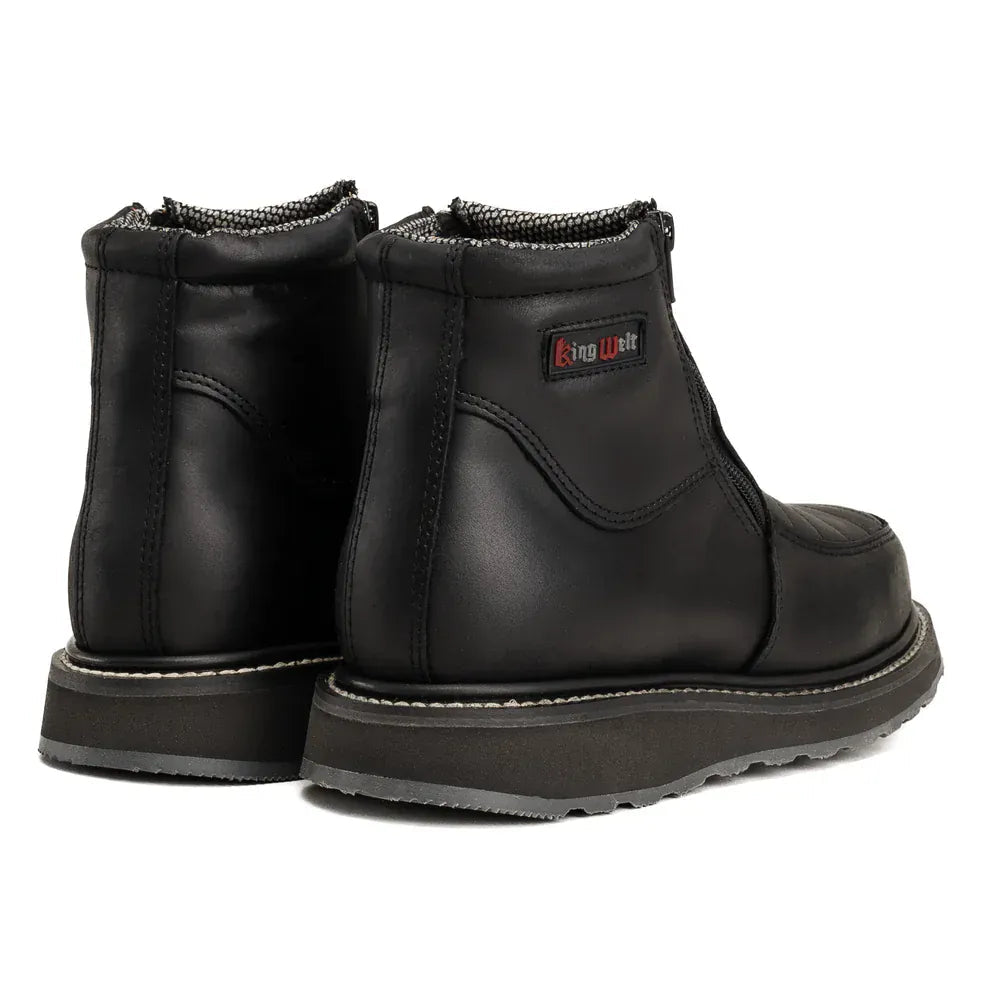 Botas de Trabajo con Doble Cierre Ultra Flex 6" Color Negro - King Welt - King Welt