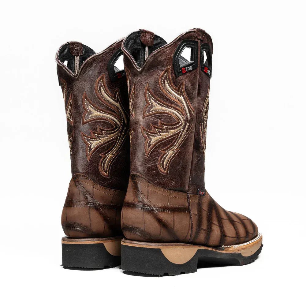 Botas de Trabajo Predator Pro Caiman Grabado 11" Color Cafe - King Welt - King Welt