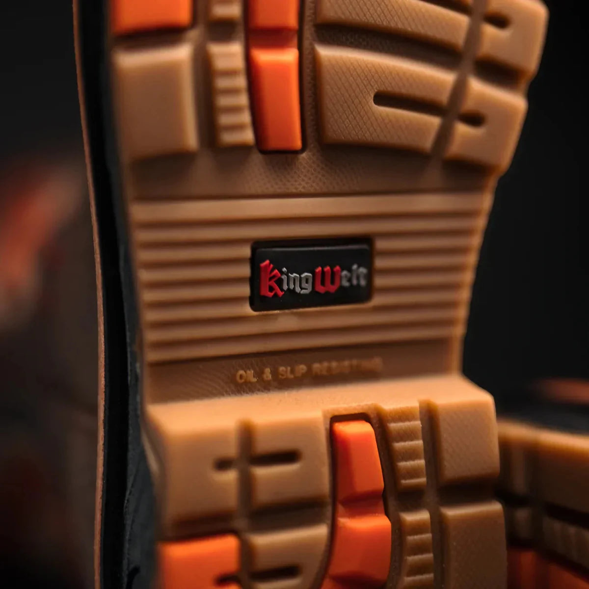 Botas de Trabajo Venom Piton Grabada 11" Horma Cuadrada Punta de Acero Color Cafe - King Welt - King Welt