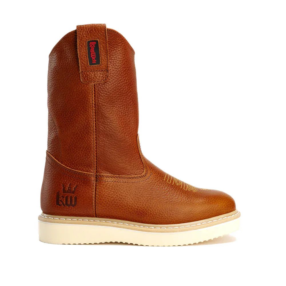 Botas de Trabajo Wellington Santa Fe 11" Horma Cuadrada Color Tan - King Welt - King Welt
