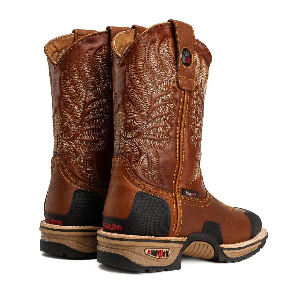 Botas de Trabajo Western Buffalo 9" para Hombre con Protección Masterguard Color Tan - King Welt - King Welt