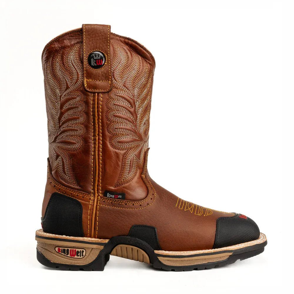 Botas de Trabajo Western Buffalo 9" para Hombre con Protección Masterguard Color Tan - King Welt - King Welt