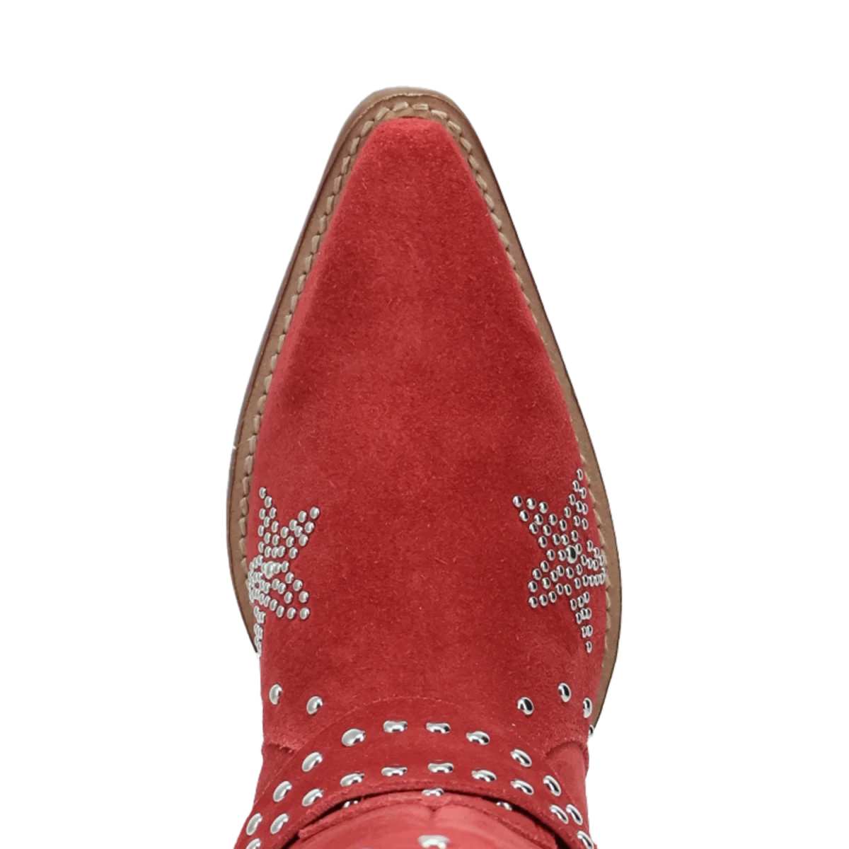 Botas Lucky Stars de Gamuza Punta Recortada Para Dama Color Rojo - Dingo - Dan Post Boots