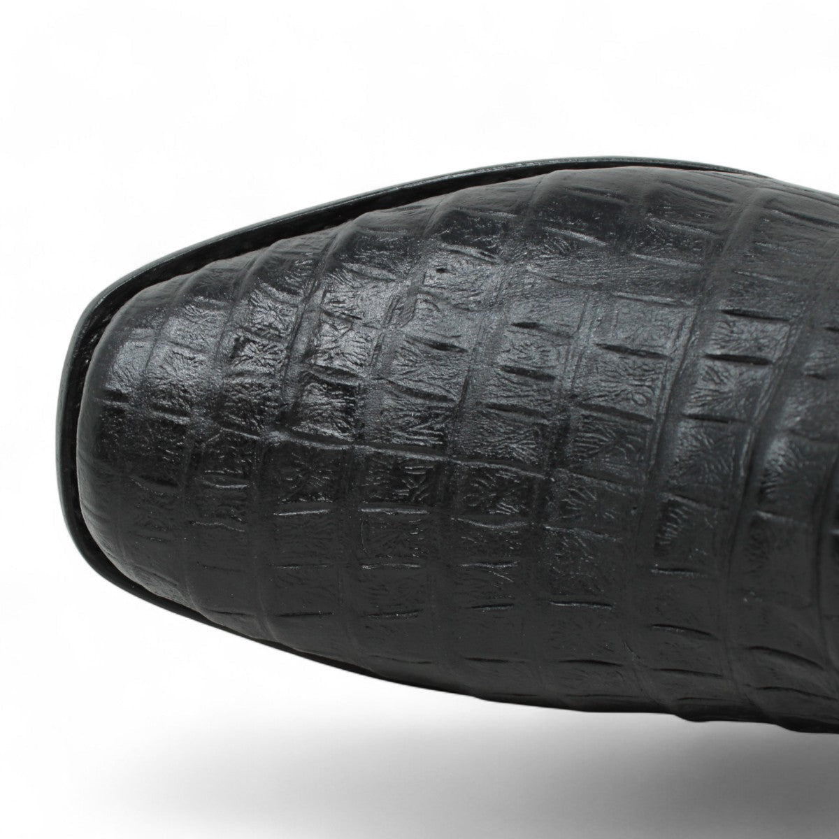Botas Negras de Piel Punta Dubai Grabado Caiman Belly - LC265 - La Carreta