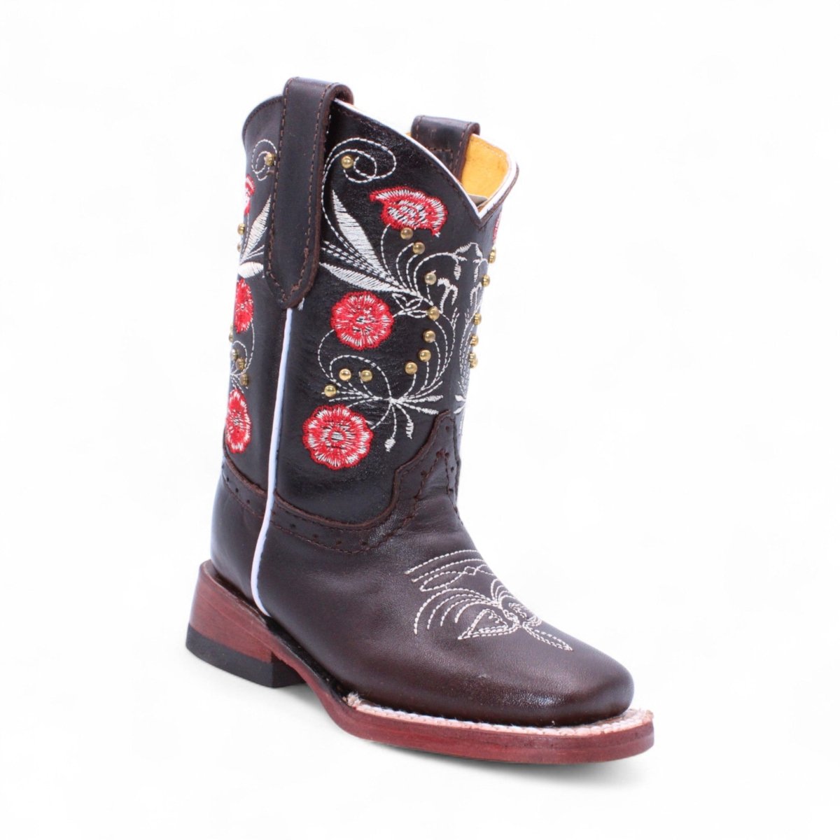 Botas para Niña de Cuero Crazy Horma Rodeo Color Chocolate – Hooch Boots H329594 - CaballoBronco.com