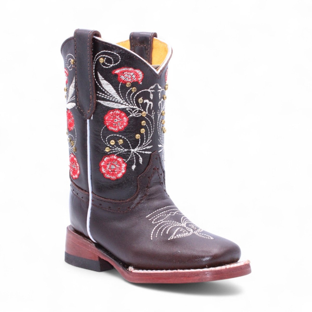 Botas para Niña de Cuero Crazy Horma Rodeo Color Chocolate – Hooch Boots H329594 - CaballoBronco.com