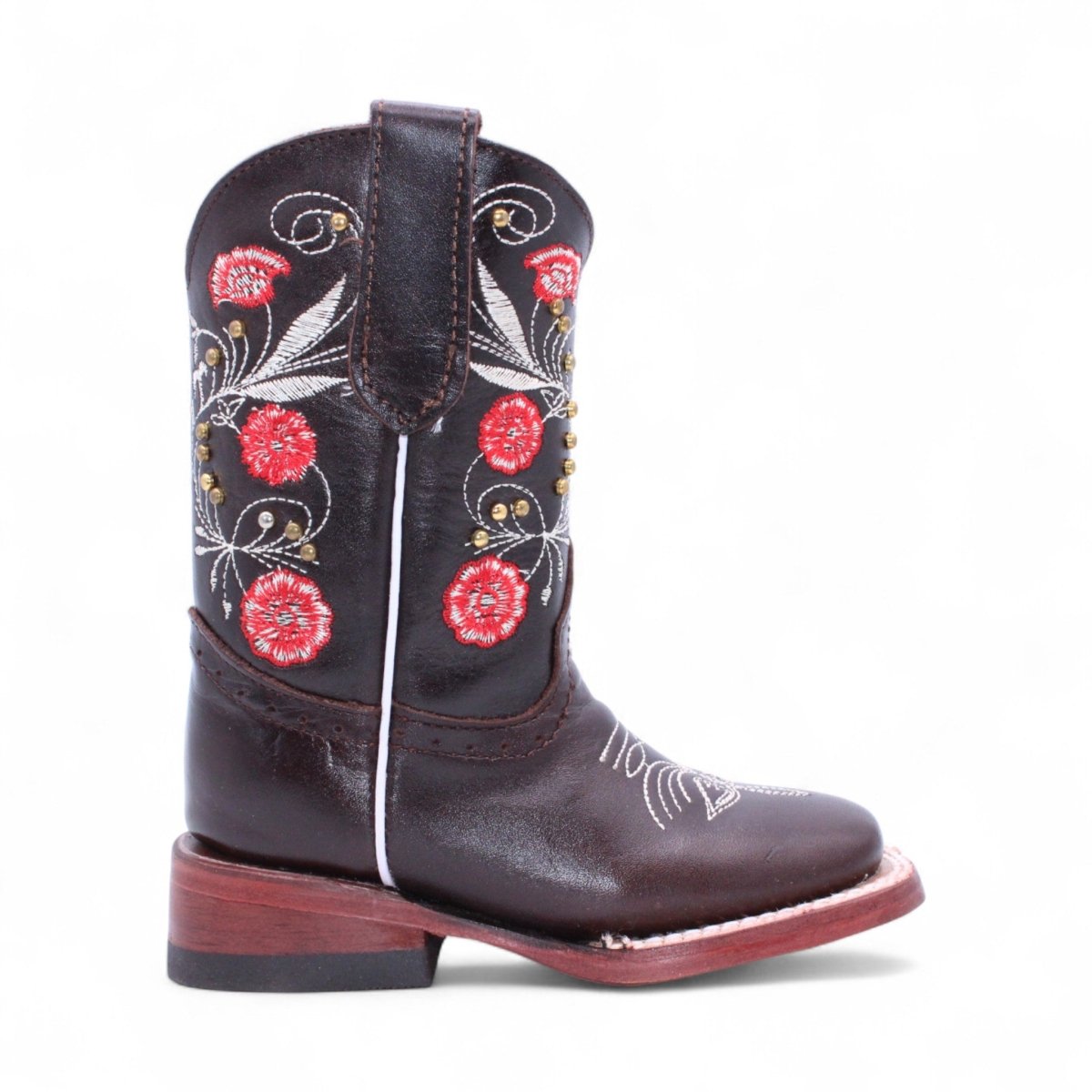 Botas para Niña de Cuero Crazy Horma Rodeo Color Chocolate – Hooch Boots H329594 - CaballoBronco.com