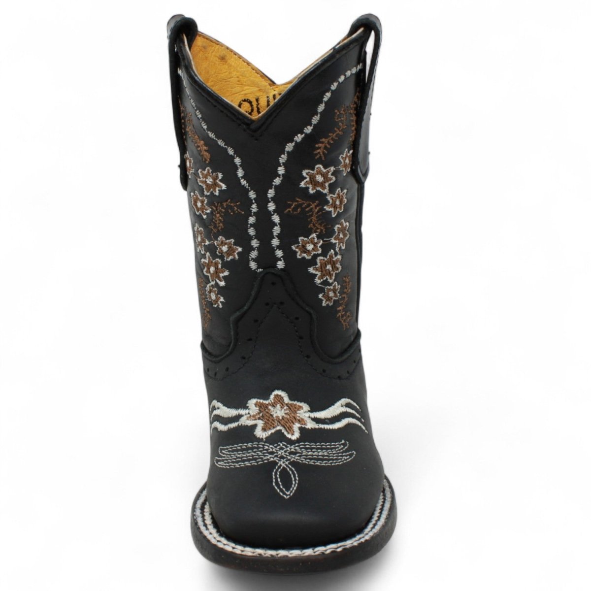 Botas para Niña de Cuero Crazy Horma Rodeo Color Negro Q422F6205 - Quincy Boots