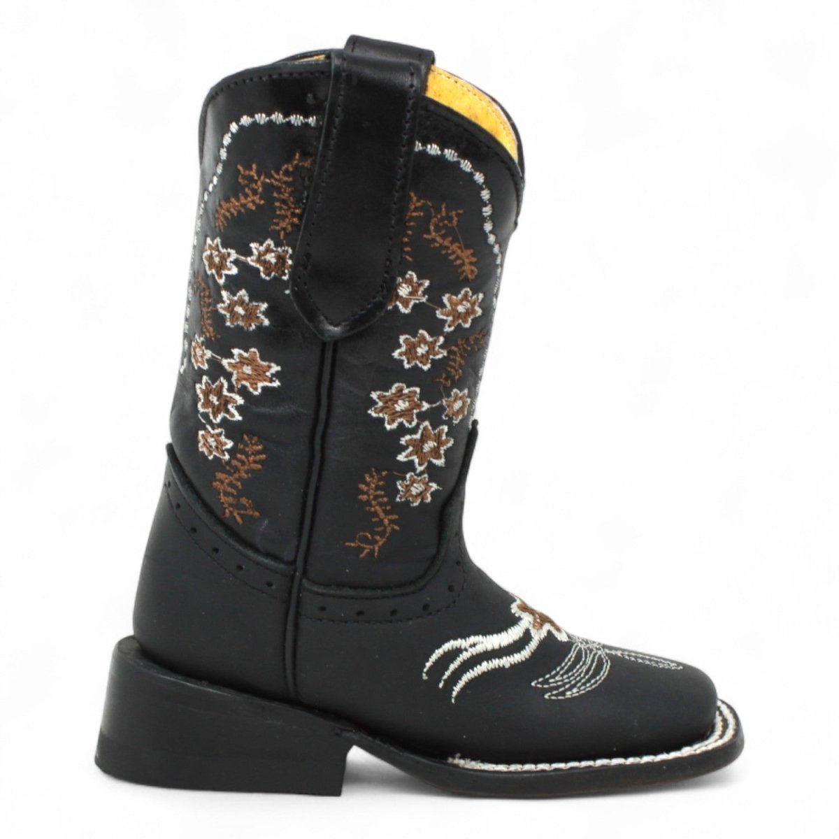 Botas para Niña de Cuero Crazy Horma Rodeo Color Negro Q422F6205 - Quincy Boots
