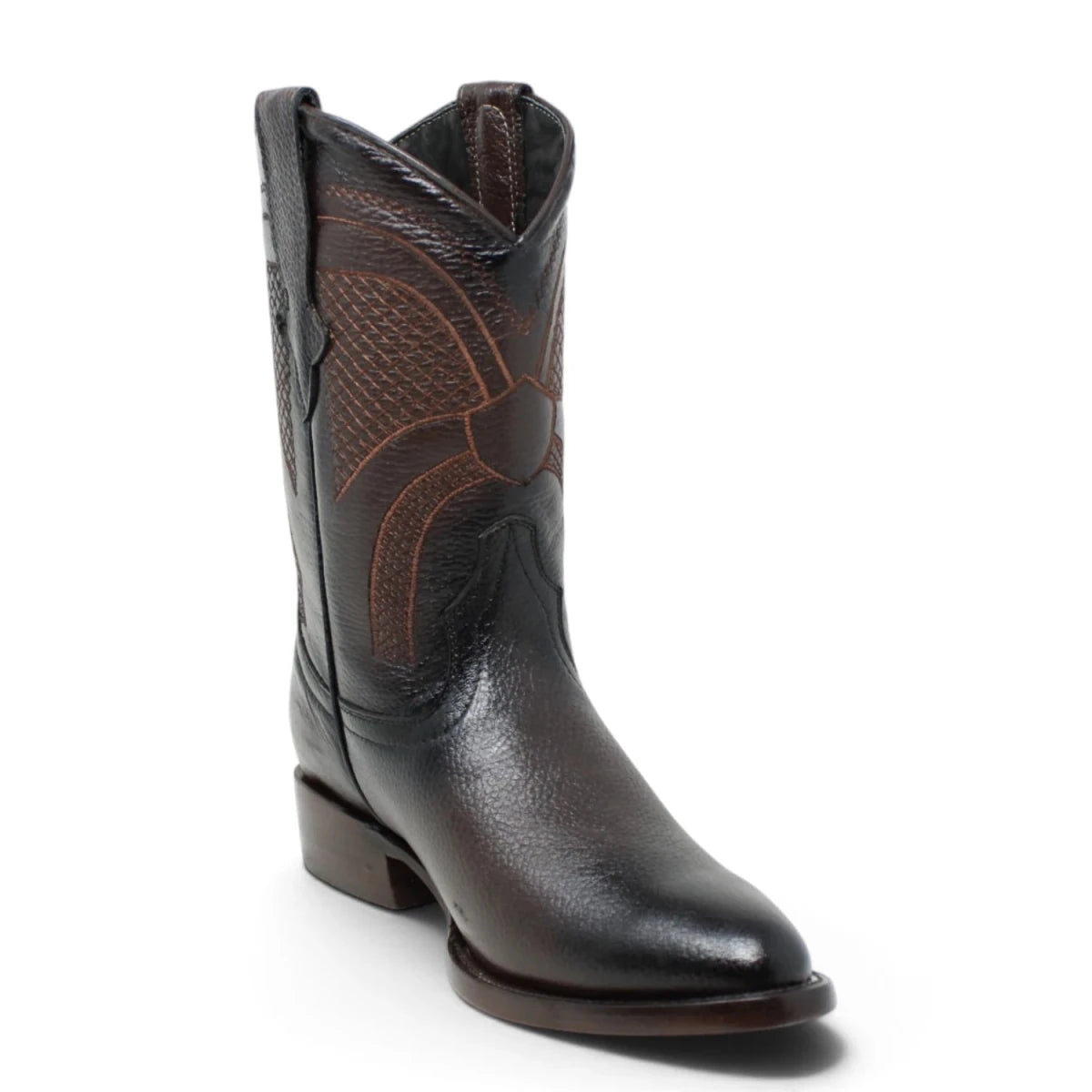 Botas Vaqueras Roper para Hombre de Piel Color Café – Punta Ovalada - La Carreta