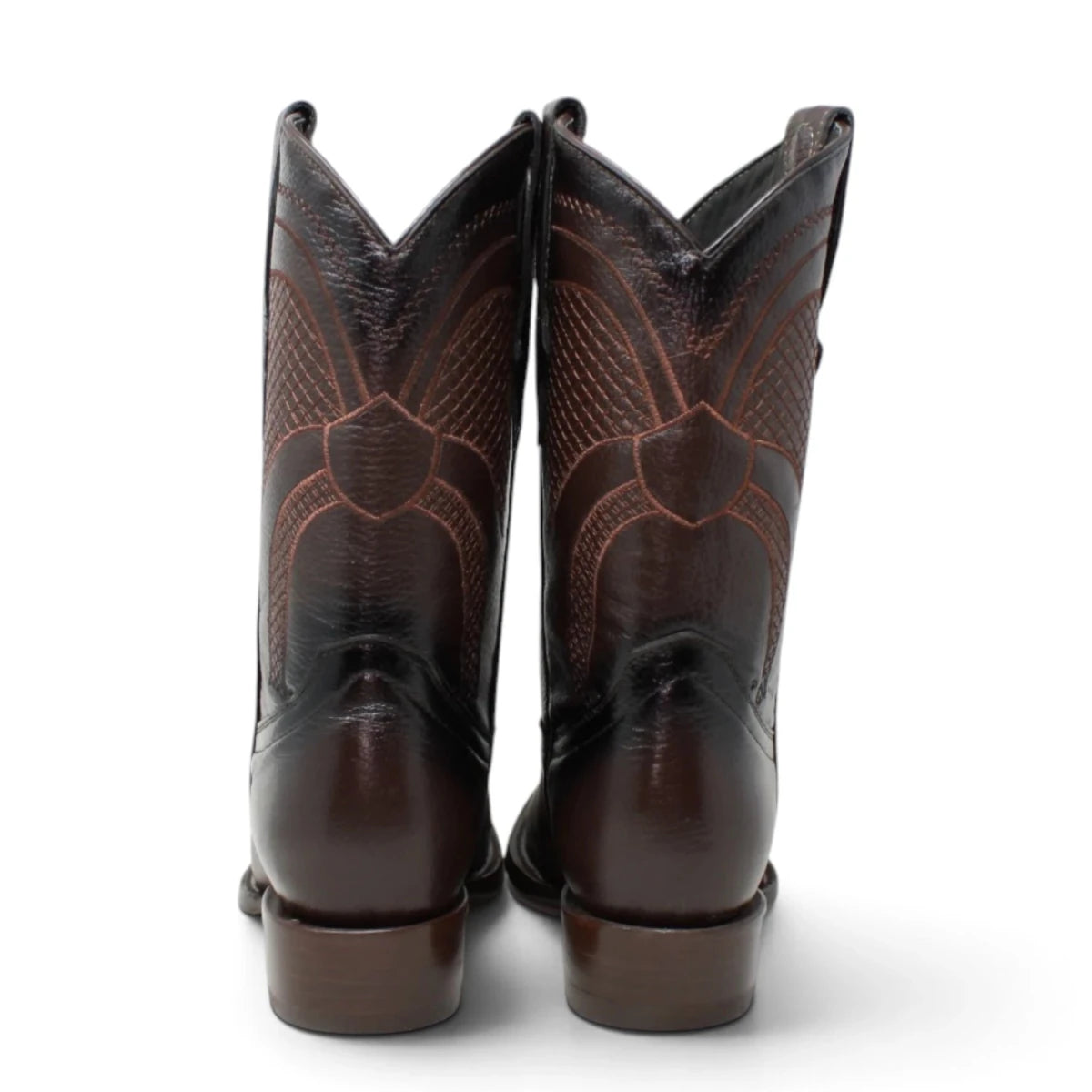 Botas Vaqueras Roper para Hombre de Piel Color Café – Punta Ovalada - La Carreta