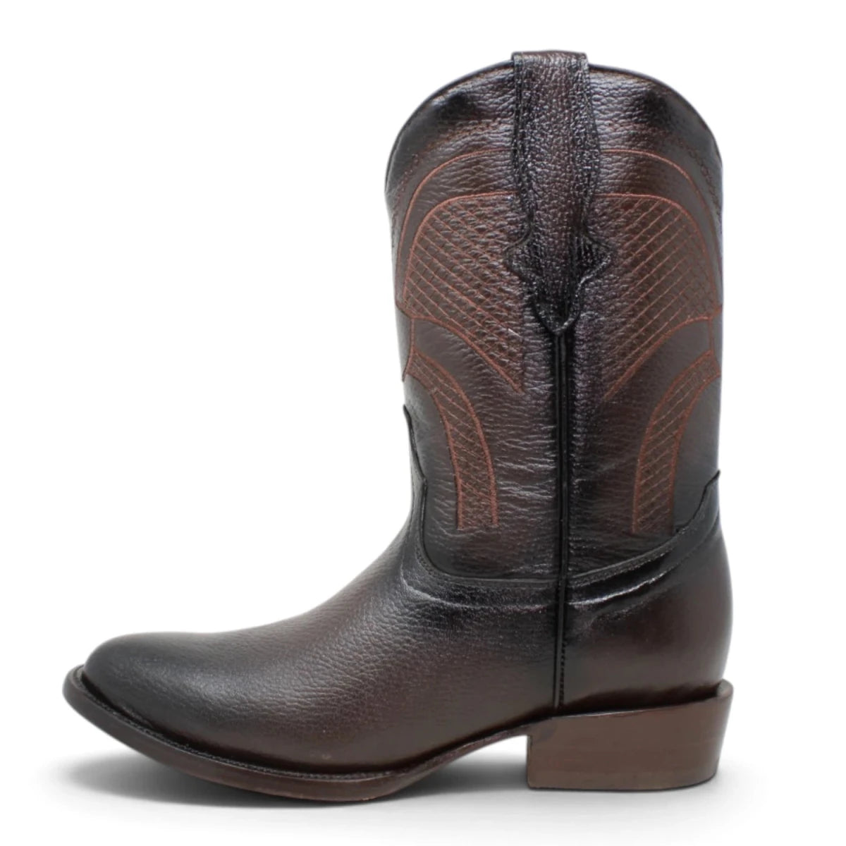 Botas Vaqueras Roper para Hombre de Piel Color Café – Punta Ovalada - La Carreta