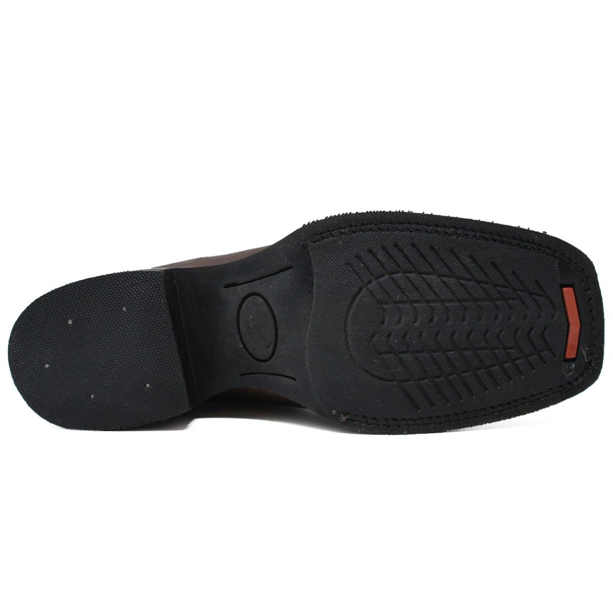 Botin Rodeo Cuadrado de PIel Original con Medallon Negro - La Sierra - La Carreta