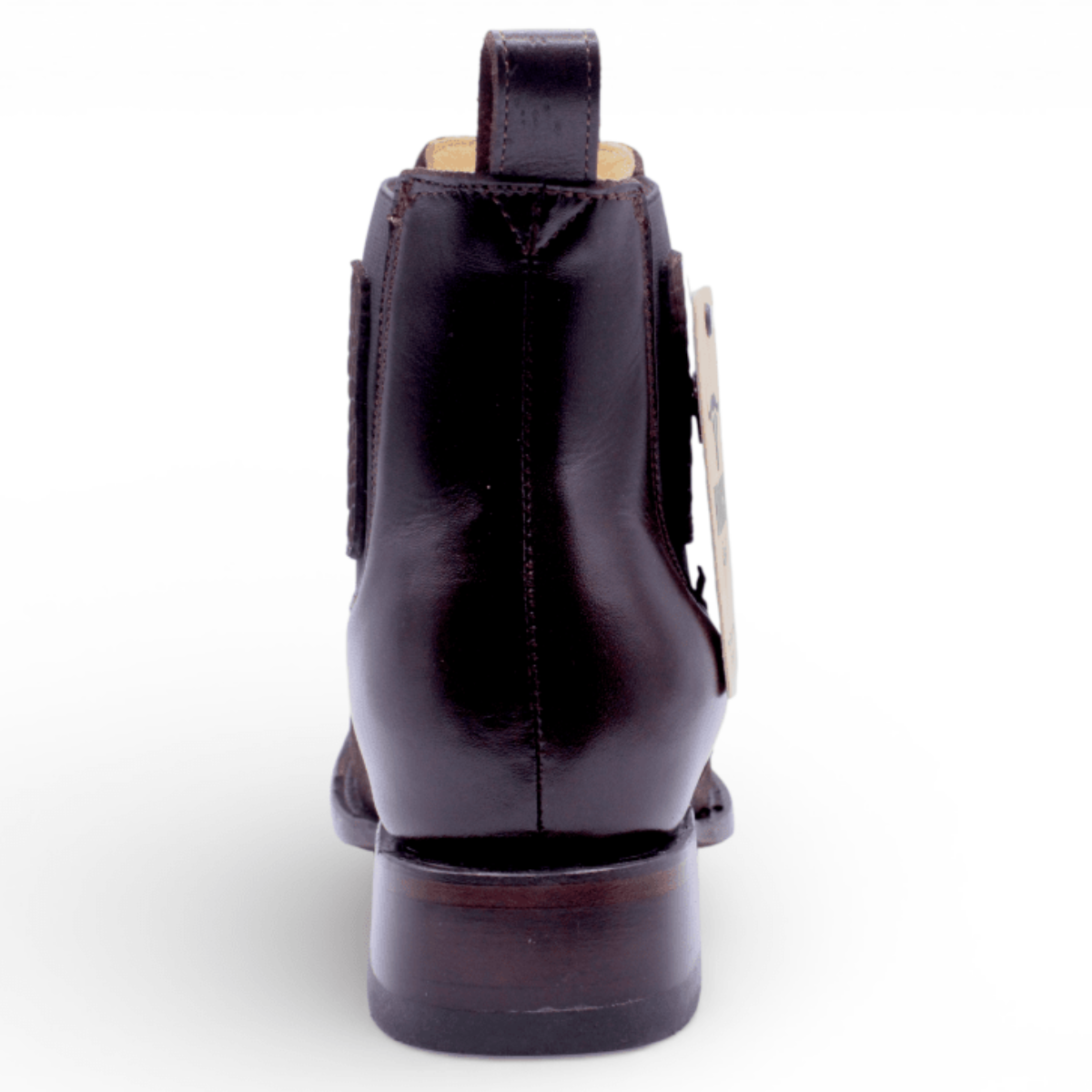 Botin Vaquero para Hombre de Piel Grabado Tipo Piton Color Chocolate con Punta Cuadrada Ancha – Hooch Boots H426394 - Hooch Boots