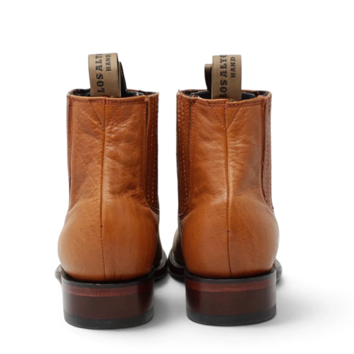 Botines Charros de Piel Original Punta Redonda Roper Color Miel - Los Altos Boots - Los Altos Boots