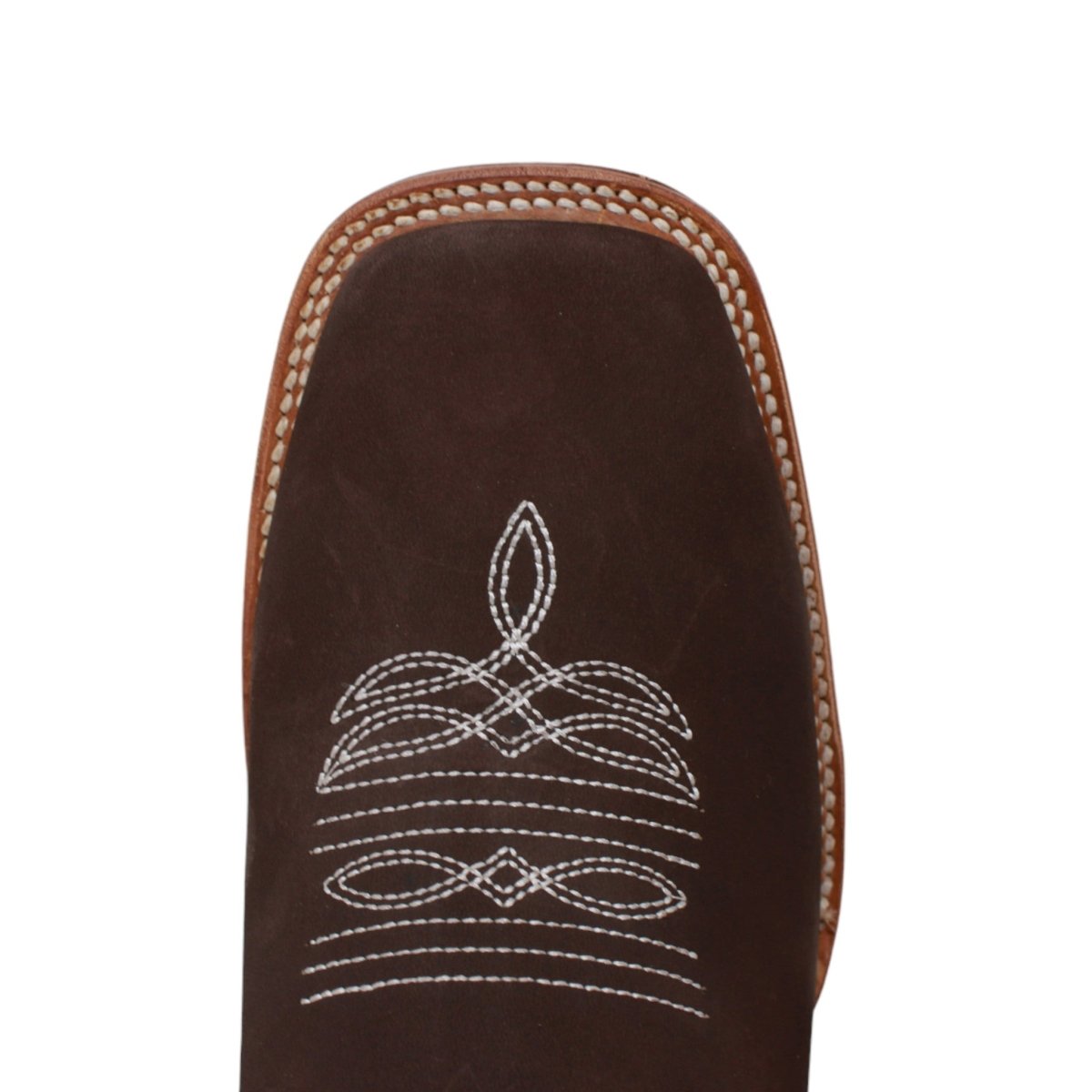 Botines Charros Quincy de Gamuza con Punta Cuadrada Color Cafe Q82BP6307 - Quincy Boots