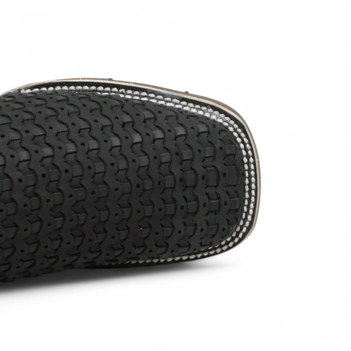 Botines Charros Quincy de Punta Cuadrada y Suela de Hule Negro - Q82BT6205 - Quincy Boots