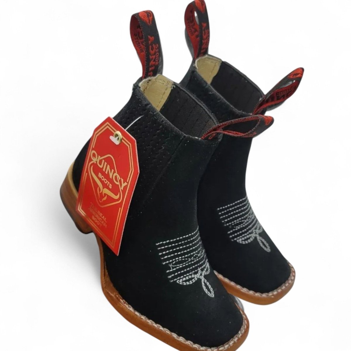 Botines Charros Quincy para Niño de Gamuza Q42B6305 - Quincy Boots