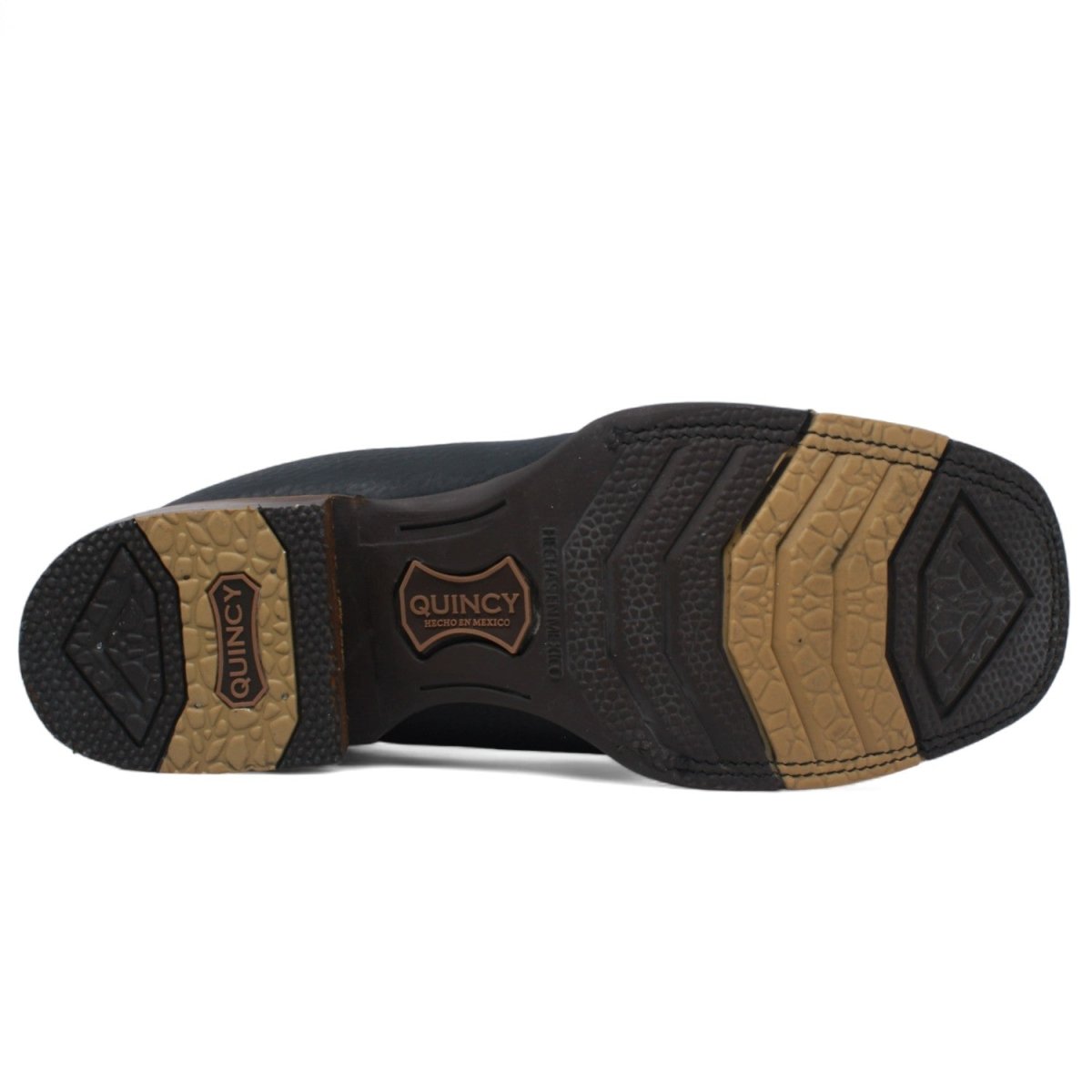 Botines Charros Quincy Punta Cuadrada con Suela de Hule Color Negro Q82BU2705 - Quincy Boots