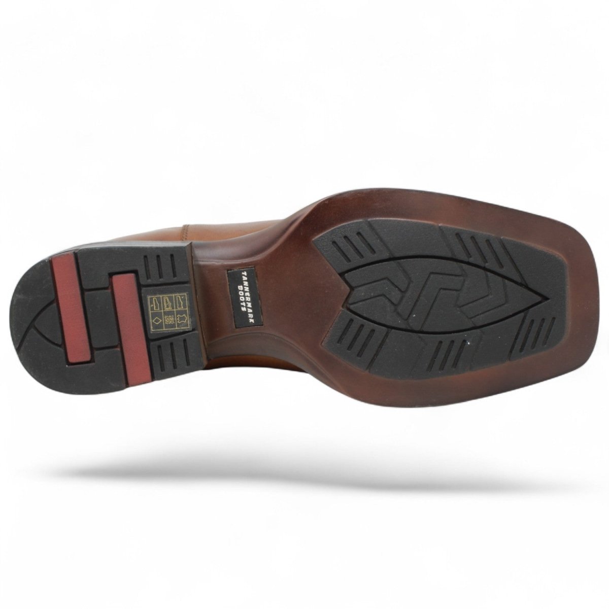 Botines de Cuero Punta Cuadrada Color Cafe Hombre - Tanner Mark Boots - Tanner Mark Boots