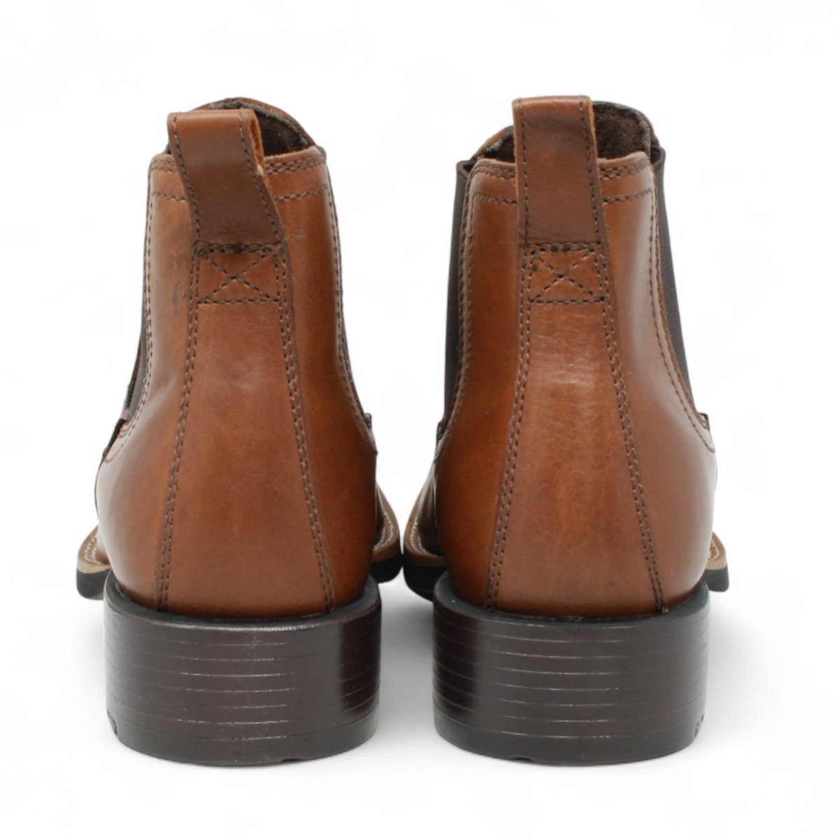 Botines de Cuero Punta Cuadrada Color Cafe Hombre - Tanner Mark Boots - Tanner Mark Boots