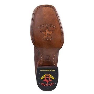 Wester Genuine Rage Leather ANkle Boots Walnut Color - Los Altos Boots - Sole View