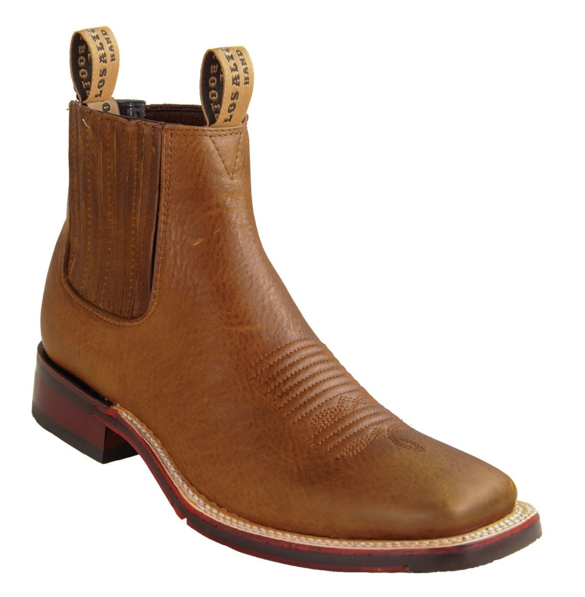Botines de Pïel Original Punta Cuadrada Ancha Color Miel - Los Altos Boots main image 0