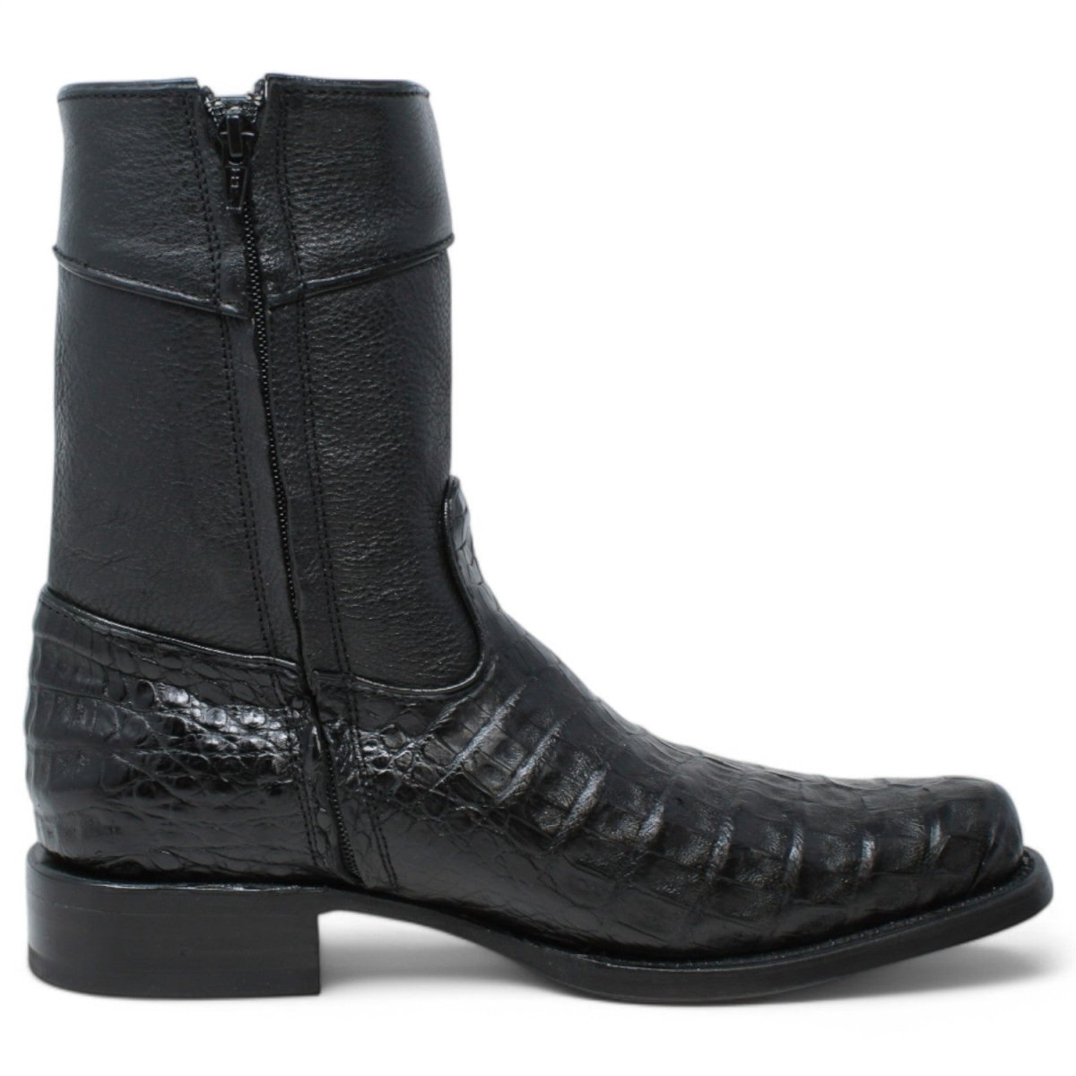 Botines Diamond de Caiman Original Punta Oval - White Diamonds Boots