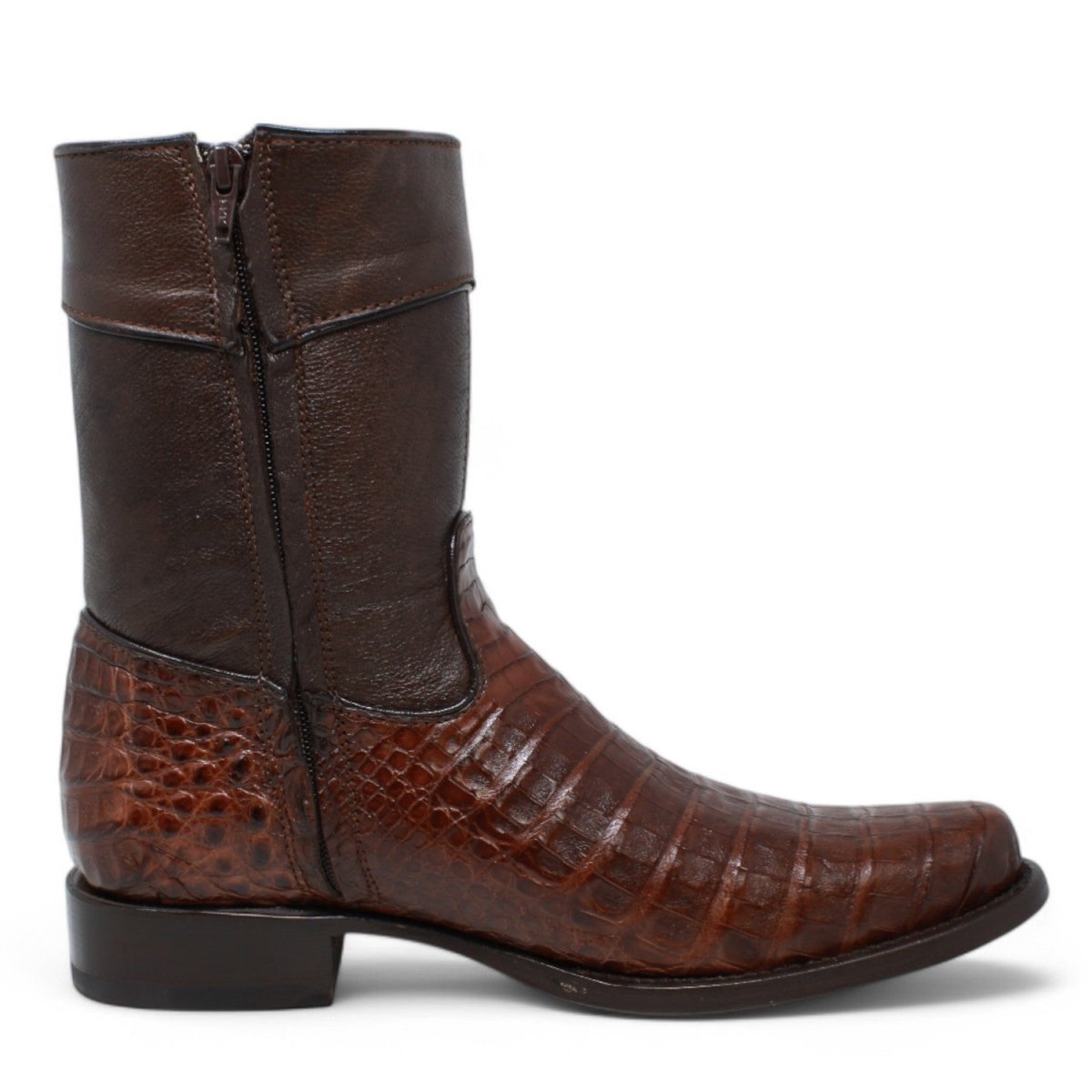 Botines Diamond de Caiman Original Punta Oval - White Diamonds Boots