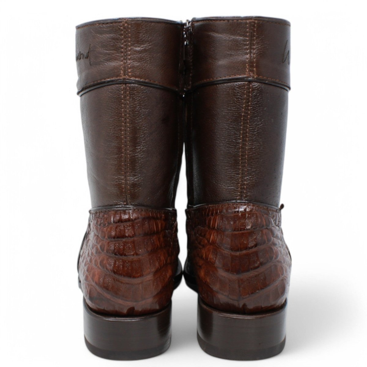 Botines Diamond de Caiman Original Punta Oval - White Diamonds Boots