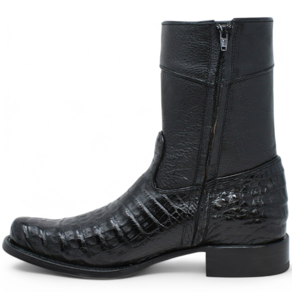 Botines Diamond de Caiman Original Punta Oval - White Diamonds Boots
