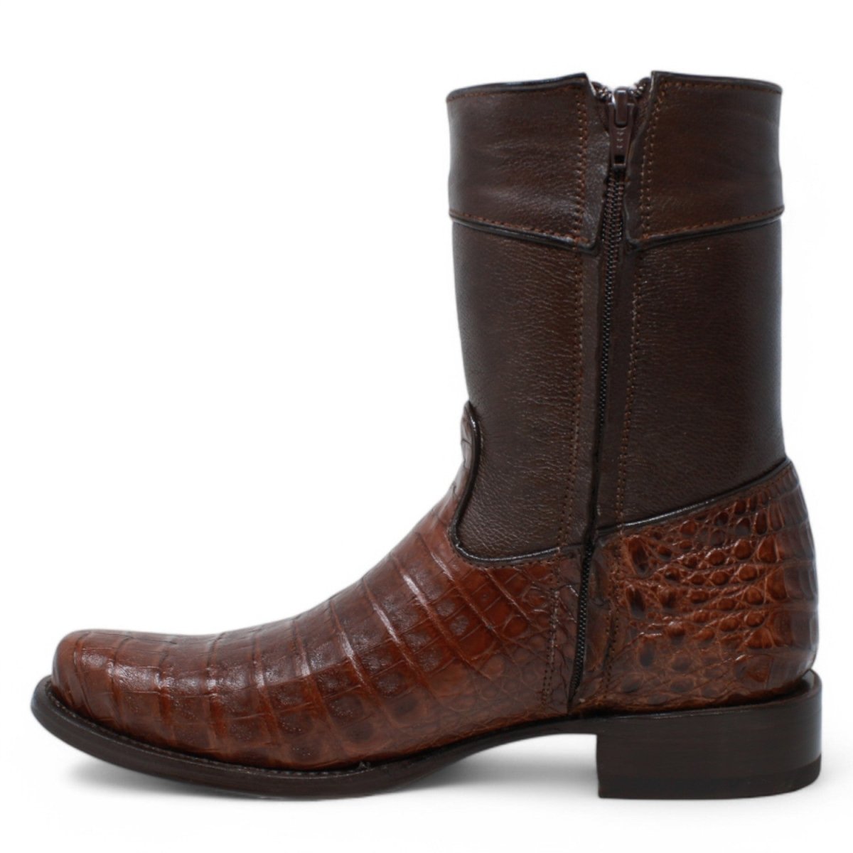 Botines Diamond de Caiman Original Punta Oval - White Diamonds Boots