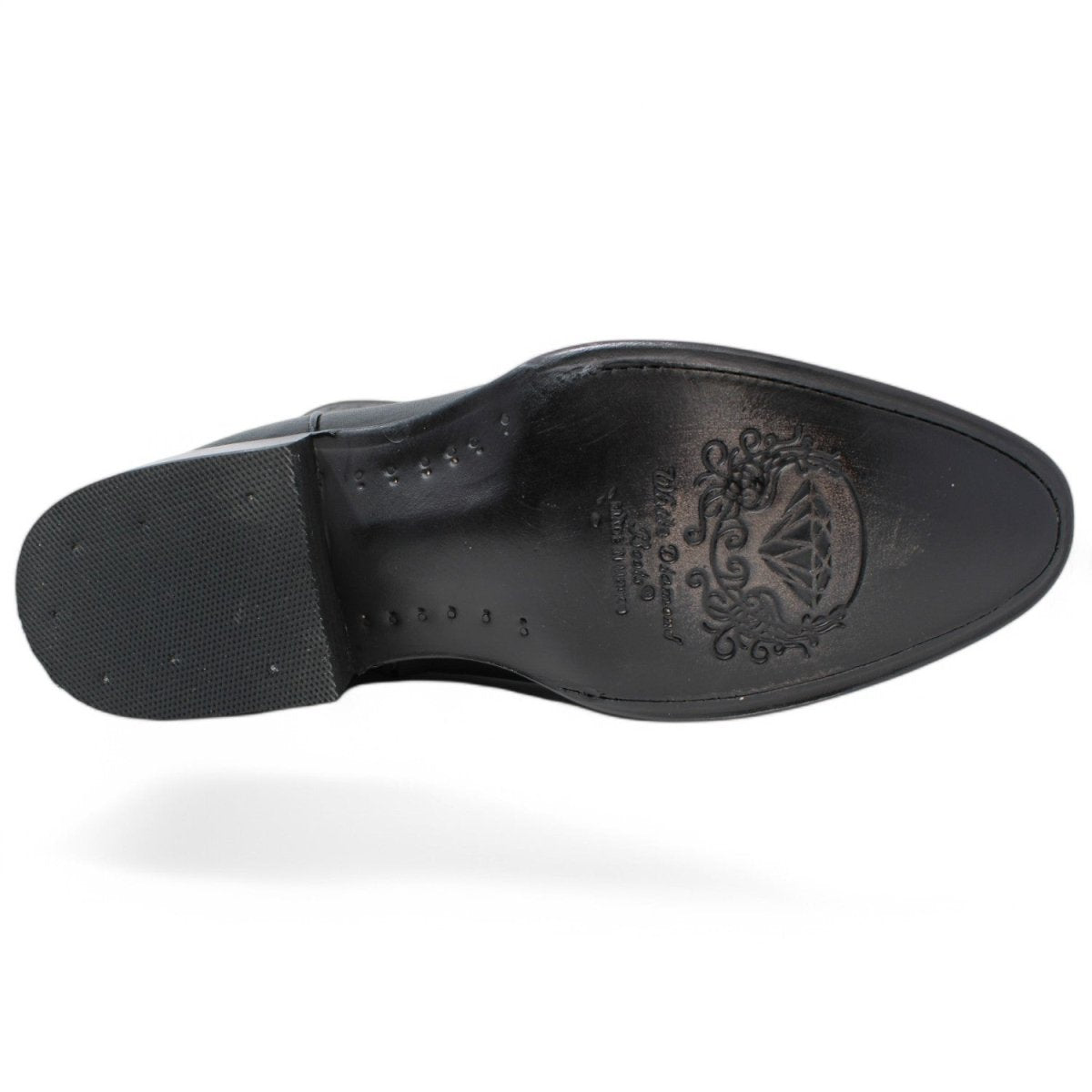 Botines Diamond de Cuero Original Punta Oval - White Diamonds Boots