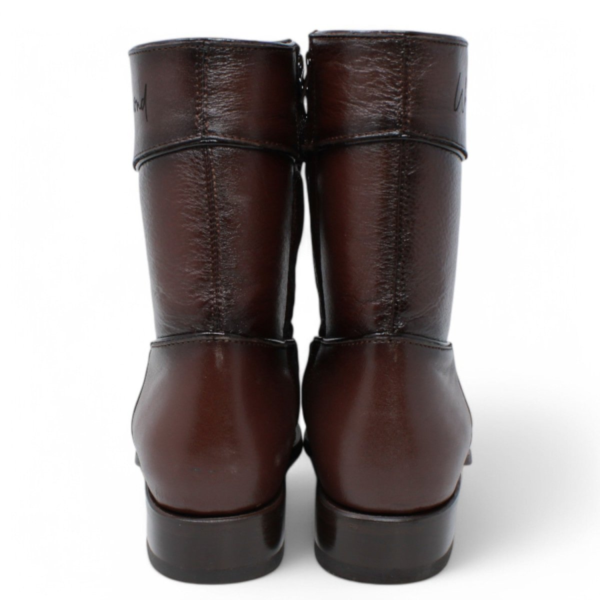 Botines Diamond de Cuero Original Punta Oval - White Diamonds Boots