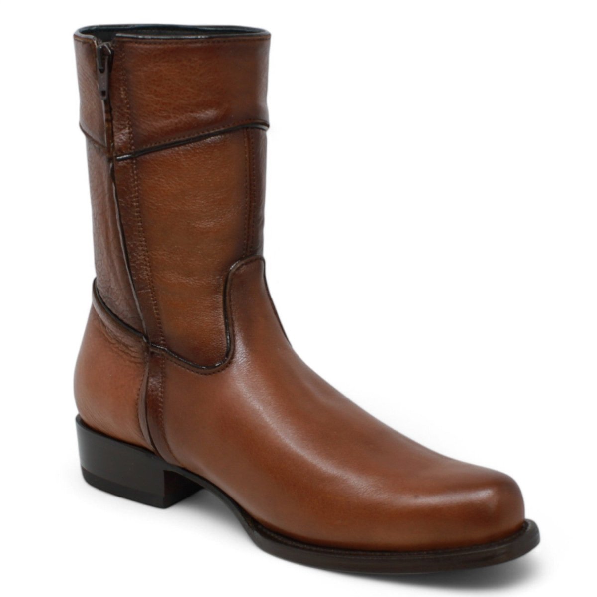 Botines Diamond de Cuero Original Punta Oval - White Diamonds Boots