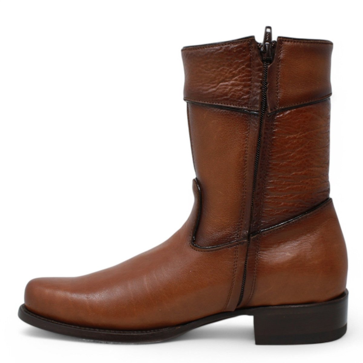 Botines Diamond de Cuero Original Punta Oval - White Diamonds Boots