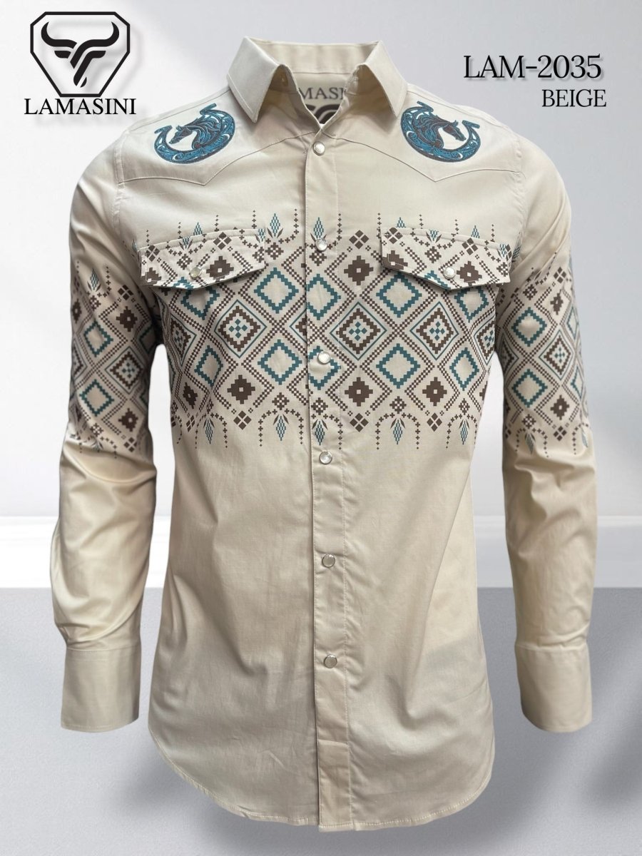 Camisa de Vaquera Estampada Lamasini Jeans LAM - 2035 - Lamasini