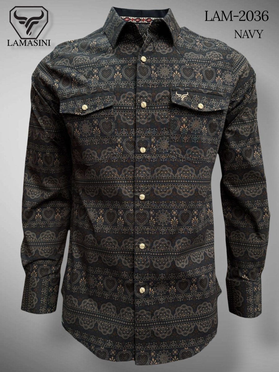 Camisa de Vaquera Estampada Lamasini Jeans LAM - 2036 - Lamasini